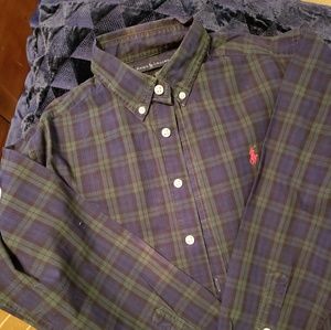 Ralph Lauren night watch plaid button down
